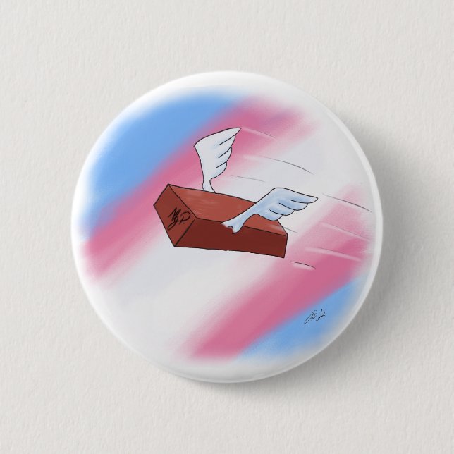 Macaron Rond 5 Cm Marsha P. Johnson envoie ses regards (Devant)