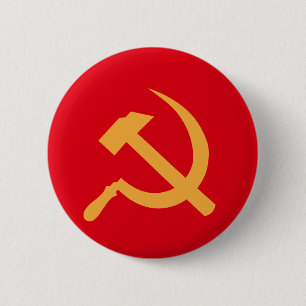 Macaron Rond 5 Cm marteau et faucille de l'URSS de cccp