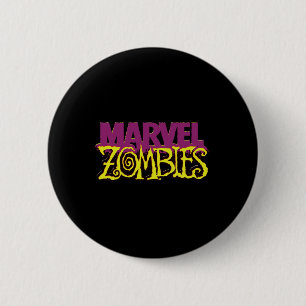 Macaron Rond 5 Cm Marvel Zombies Official Color Logo Halloween