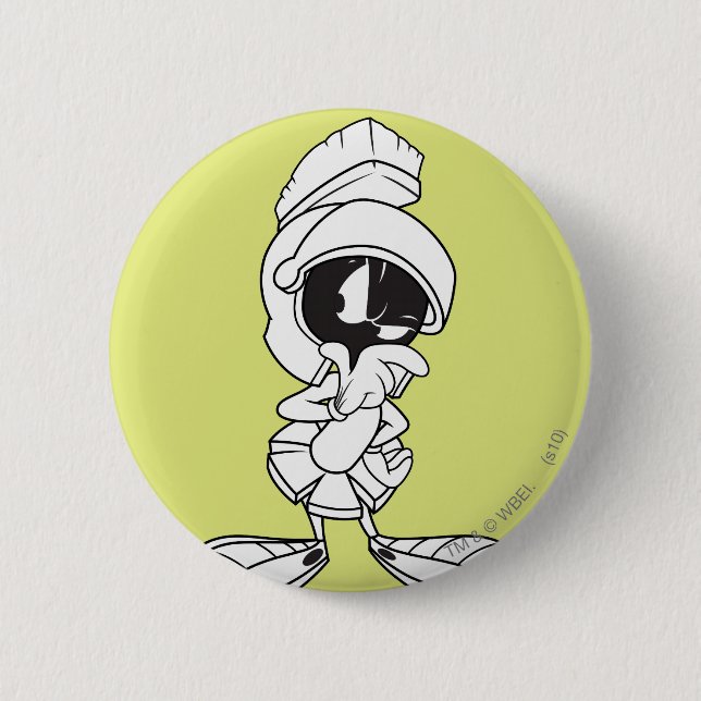 Macaron Rond 5 Cm MARVIN LA pensée MARTIAN™ (Devant)