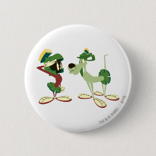 Macaron Rond 5 Cm MARVIN LE MARTIAN™ et K-9