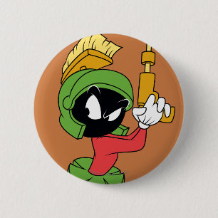 Macaron Rond 5 Cm MARVIN MARTIAN™ Prêt Avec Laser