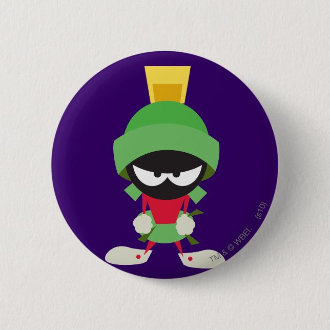Macaron Rond 5 Cm MARVIN THE MARTIAN™ Ready to attack (Devant)