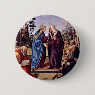 Macaron Rond 5 Cm Mary et St Elizabeth Saint-Nicolas et St Anthon