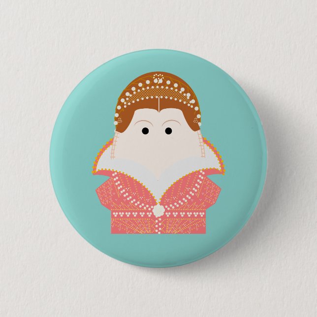 Macaron Rond 5 Cm Mary Queen of Scots, reine Stuart (Devant)