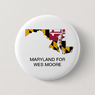 Macaron Rond 5 Cm MARYLAND pour WES MOORE GOVERNOR Button