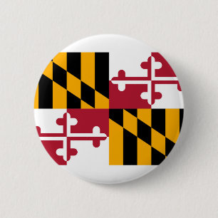 Macaron Rond 5 Cm Maryland State Flag Design