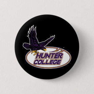 Macaron Rond 5 Cm Mascotte des Hawks de Hunter College