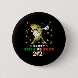Macaron Rond 5 Cm Masque Dabbing Taco Cinco De Mayo 2021 Quaranti