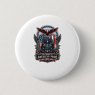 Macaron Rond 5 Cm Masque de gardien patriotique inspiré de la libert