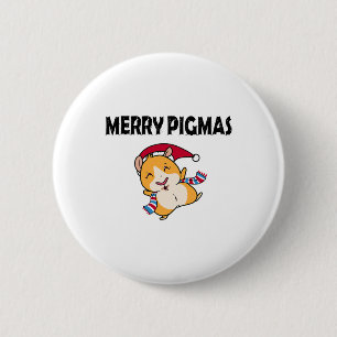 Macaron Rond 5 Cm Masque de visage Joyeux Pigmas Cochon d'Inde drôle