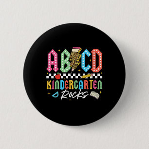 Macaron Rond 5 Cm Maternelle Abcd Rocks Crayon Lightning Enseignants