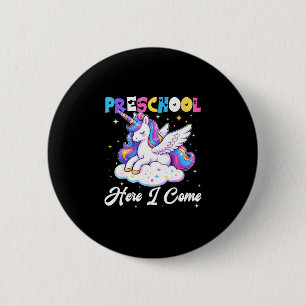 Macaron Rond 5 Cm Maternelle voici licorne retour à l'école fille