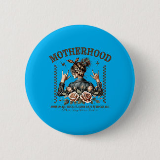 Macaron Rond 5 Cm Maternité Rétro Mère De Rock Maman Maman Drôle De