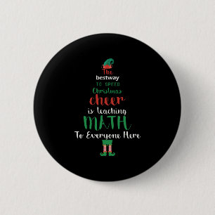 Macaron Rond 5 Cm Math Enseignant Christmas Elf Cadeau design