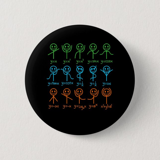 Macaron Rond 5 Cm Math Enseignant Danse Équation Mathématique Math (Devant)