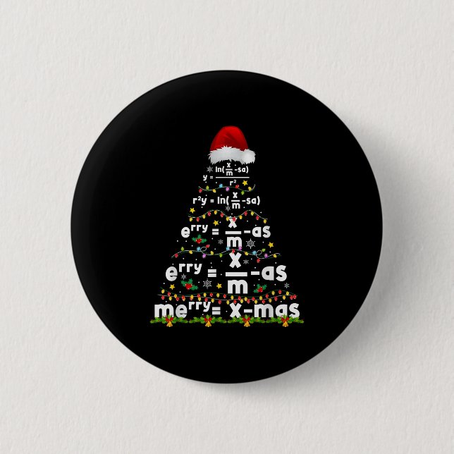 Macaron Rond 5 Cm Math Equation Merry Xmas Season Teacher Christmas  (Devant)