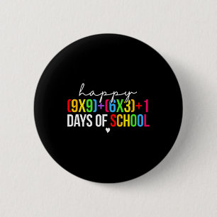 Macaron Rond 5 Cm Math Formula 100 Jours D'École Drôle Enseignant Ma