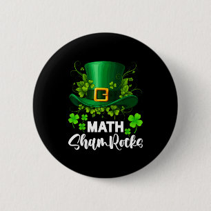 Macaron Rond 5 Cm Math Shamrocks St. Patricks Day School