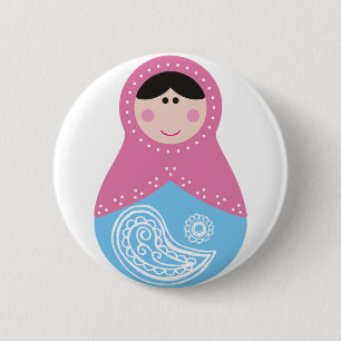 Macaron Rond 5 Cm Matrioska pasley spring