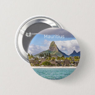 Macaron Rond 5 Cm Maurice Océan Indien Flic En flac Plage Souvenir