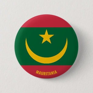 Macaron Rond 5 Cm Mauritanie Drapeau charmant patriotique