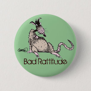 Macaron Rond 5 Cm Mauvais bouton de Rattitude