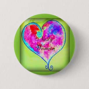 Macaron Rond 5 Cm mauvais coeur de femme