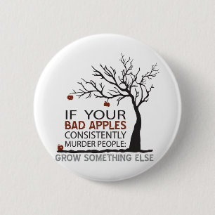 Macaron Rond 5 Cm Mauvaise pomme x cerveau