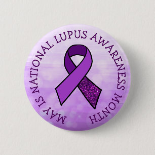 Macaron Rond 5 Cm May is Lupus Awareness Month