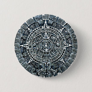 Macaron Rond 5 Cm Mayan Calendar / Maya Kalender
