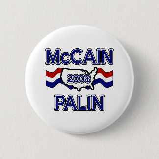 Macaron Rond 5 Cm McCain Palin 2008