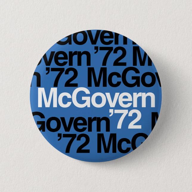 Macaron Rond 5 Cm McGovern de 'bouton 72 campagnes (Devant)