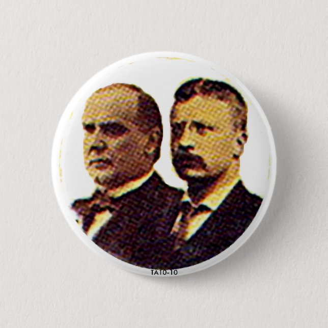 Macaron Rond 5 Cm McKinley-Roosevelt - bouton (Devant)