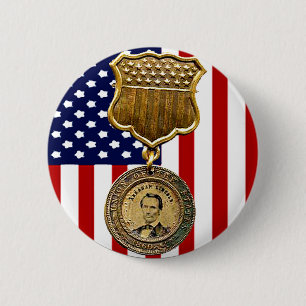 Macaron Rond 5 Cm Médaille de Lincoln - bouton