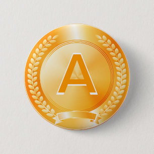 Macaron Rond 5 Cm Médaille d'or d'honneur