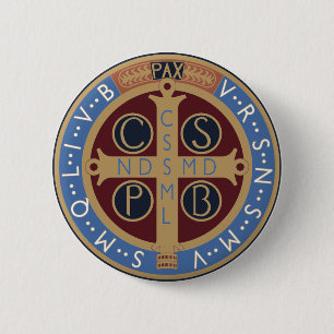 Macaron Rond 5 Cm Médaille Saint Benoît