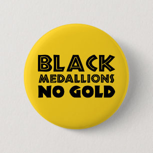 MACARON ROND 5 CM MÉDALLIONS NOIRES PAS D'OR