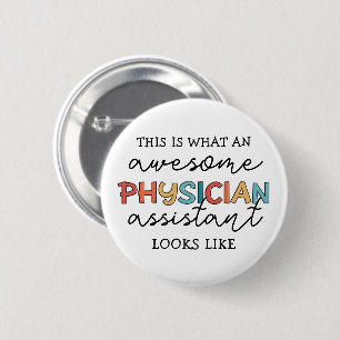 Macaron Rond 5 Cm Médecin Assistant Funny Awesome PA Cadeaux