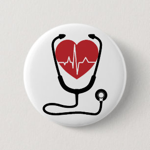 Macaron Rond 5 Cm Médecin de la nouveauté Médecin infirmière Pratici