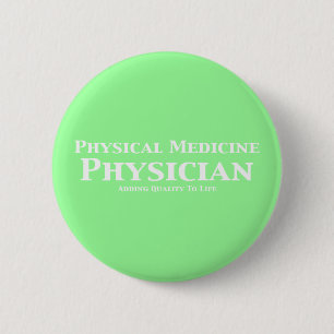 Macaron Rond 5 Cm Médecin de médecine physique ajoutant la qualité à