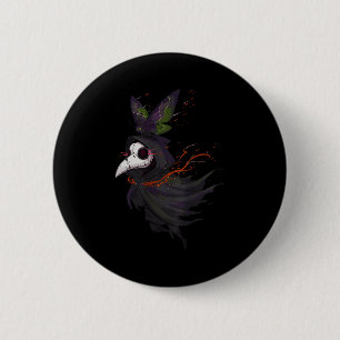 Macaron Rond 5 Cm Médecin Drôle Occulte Visage Peste Gothique Cottag