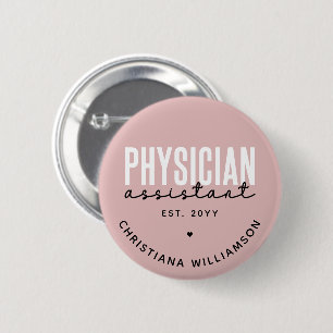 Macaron Rond 5 Cm Médecin personnalisé Assistant PA Graduation