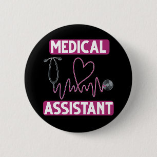 Macaron Rond 5 Cm Medical Assistant Stethoscope Nurse