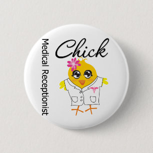 Macaron Rond 5 Cm Médicale Réceptionniste