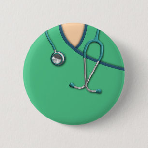 Macaron Rond 5 Cm Médicale vert frotte