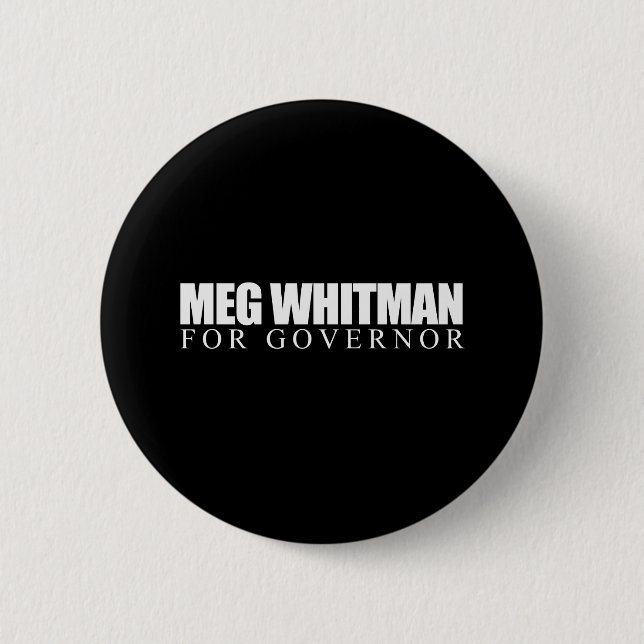 Macaron Rond 5 Cm Meg Whitman pour le gouverneur 2010 (Devant)