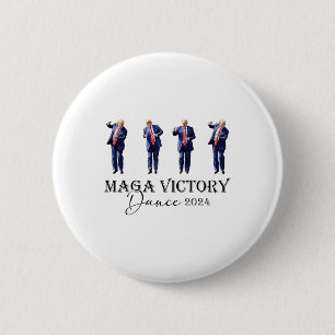Macaron Rond 5 Cm Mega Victory Dance Trump 2024 47e Président