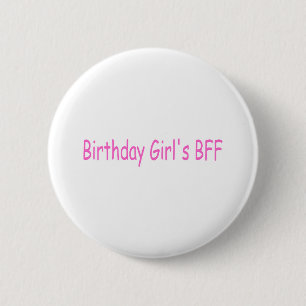 Macaron Rond 5 Cm Meilleur ami de filles d'anniversaire