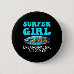 Macaron Rond 5 Cm Meilleur art de surf pour filles femmes plage surf